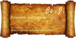 Csonka Julianna névjegykártya