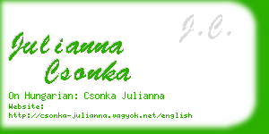 julianna csonka business card